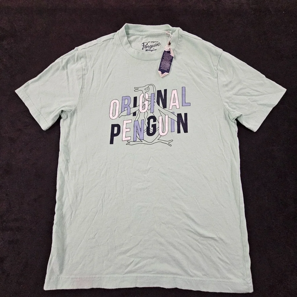 Official Penguin Musingwear Blue Short Sleeve Cotton T-Shirt Men's‎ S